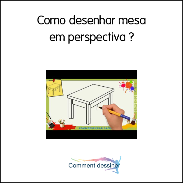 Como desenhar mesa em perspectiva